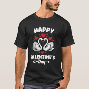 T-shirt Joyeuse Saint-Valentin Cygne Amoureux des Animaux
