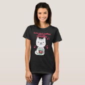 T-shirt Joyeuse Saint Valentin Drôle Café Chat (Devant entier)