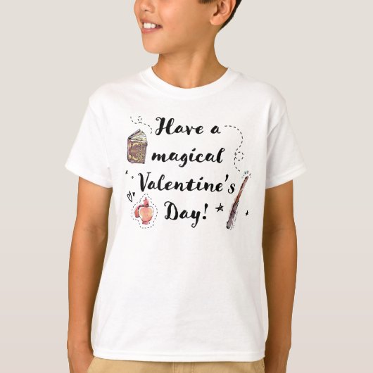 T-shirt Joyeuse Saint-Valentin magique (Devant)