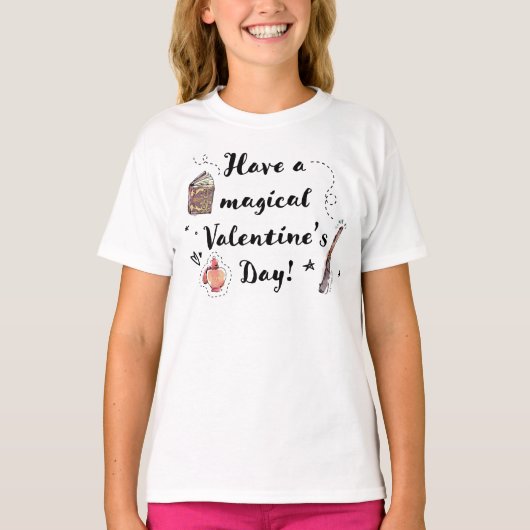T-shirt Joyeuse Saint-Valentin Magique (Devant)