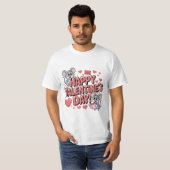 T-shirt joyeuse-saint-valentin-mignons-souris-coeurs-typog (Devant entier)