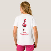 T-shirt Joyeuse Saint-Valentin Musique d'amour (Dos entier)