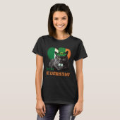 T-shirt Joyeuse St Catrick s Day St Patrick Chat Drapeau I (Devant entier)