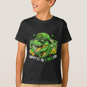 T-shirt Joyeuse St Pat-rex Day Dinosaure Camo St Patricks