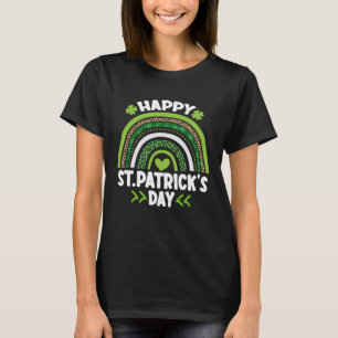 T-shirt Joyeuse St Patrick s Day Imprimé Léopard Arc-en-ci
