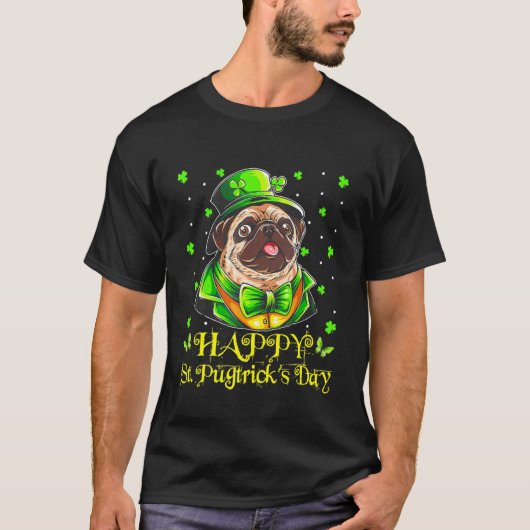 T-shirt Joyeuse St Patrick's Day 2022 Pulldog Cute Funny (Devant)
