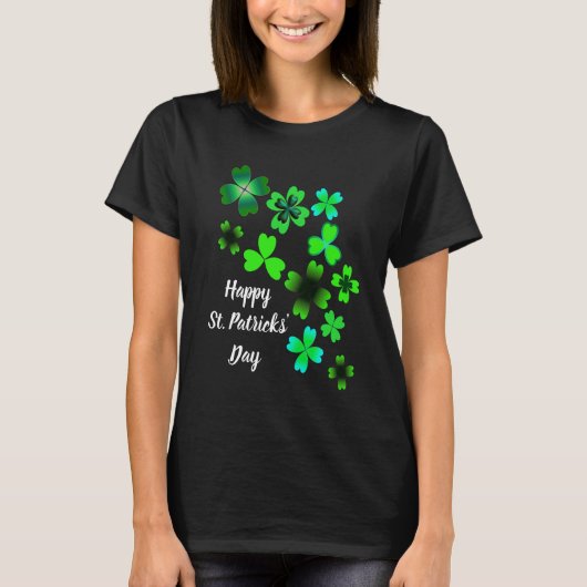 T-shirt Joyeuse St. Patricks' Day, Vert Lucky Shamrock (Devant)