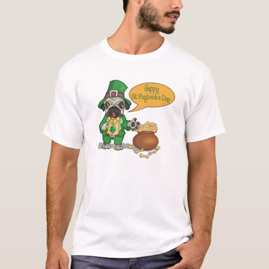 T-shirt Joyeuse St. Pugtrick's Day (Devant)