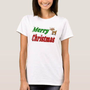 T-shirt Joyeuse typographie de Christmas Reindeer