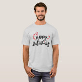 T-shirt Joyeuse Valentine Moderne Typographie Script (Devant entier)