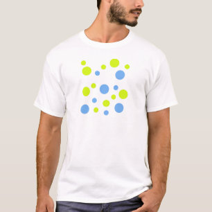 T-shirt Joyeuses bulles bleues jaunes funky