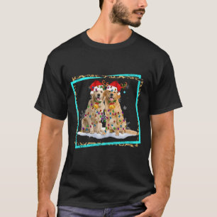 T-shirt Joyeuses Chemise de Fêtes, Golden Retriever Noël