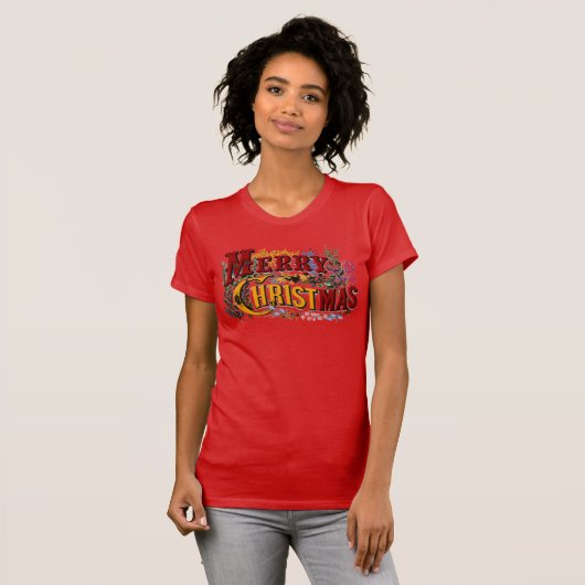 T-shirt Joyeuses chemises de Noël pour femmes (Devant entier)