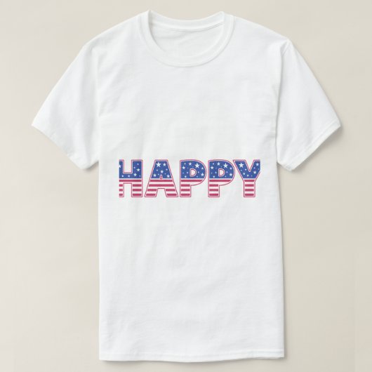T-shirt Joyeuses couleurs du drapeau américain (Design devant)