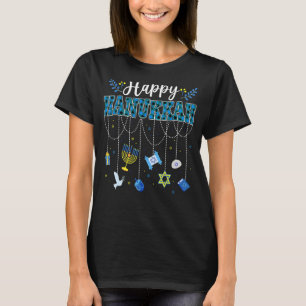 T-shirt Joyeuses décorations Hanoukka Dreidel Menorah Chan