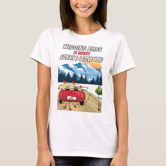 T-shirt Joyeuses femmes mariées blanches (Devant)