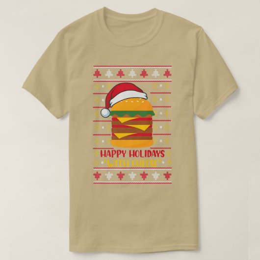 T-shirt Joyeuses fêtes au fromage Funny Christmas Cheese (Design devant)