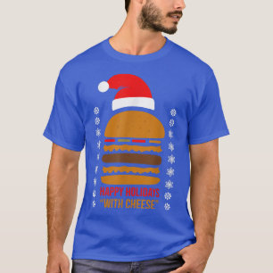 T-shirt Joyeuses fêtes avec Fromage Xmas Cheeseburger Hamb