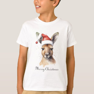 T-shirt Joyeuses Fêtes de fin d'année, Kangourou de Noël p