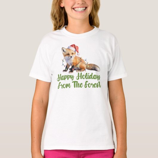 T-shirt Joyeuses Fêtes de la Forêt (Devant)