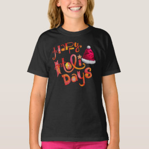 T-shirt Joyeuses fêtes, Fille des enfants de Noël