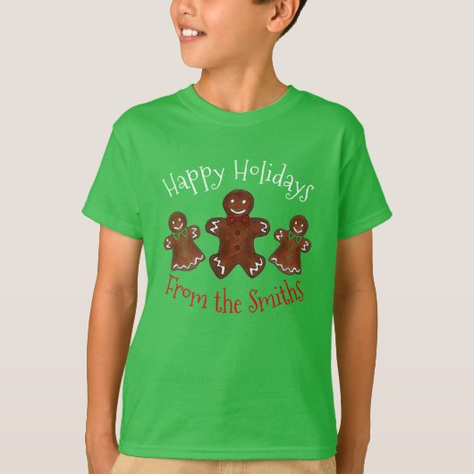 T-shirt Joyeuses fêtes Gingerbread Homme Noël Cookies (Devant)