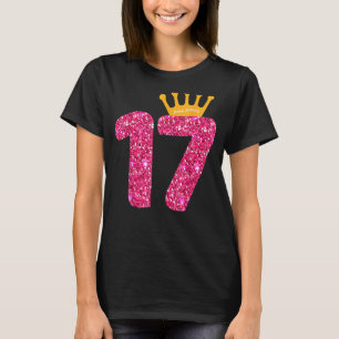 T-shirt Joyeuses Filles d'anniversaire 17ème fête 17 ans A