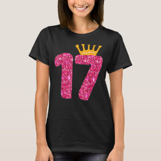 T-shirt Joyeuses Filles d'anniversaire 17ème fête 17 ans A
