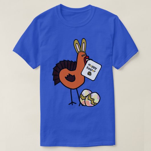 T-shirt Joyeuses Oreilles De Lapin De Pâques Sur Thanksgiv (Design devant)