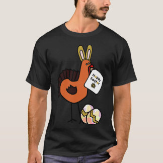 T-shirt Joyeuses oreilles de lapin de Pâques sur Thanksgiv