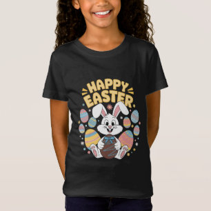 T-Shirt Joyeuses Pâques 2025 Œufs Lapin Mignon