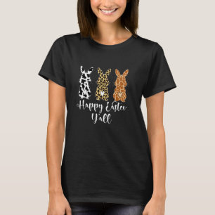 T-shirt Joyeuses Pâques à tous Lapin Léopard Vache Girafe
