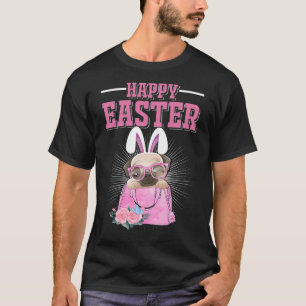 T-shirt Joyeuses Pâques Chien Drôle Pug Lapin