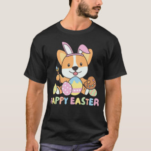 T-shirt Joyeuses Pâques Doux Corgi Pour Pâques Avec Œuf De