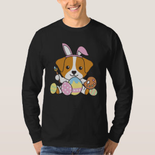 T-shirt Joyeuses Pâques Doux Jack Russell Pour Pâques Avec