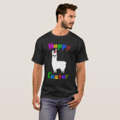 T-shirt Joyeuses Pâques Lama Lapin (Devant entier)