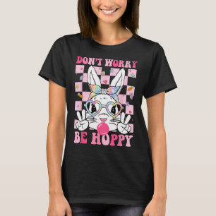T-shirt Joyeuses Pâques Lapin Groovy Visage Ne vous inquié