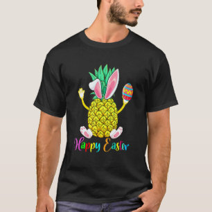 T-shirt Joyeuses Pâques Lapin Mignon Ananas Œuf de Pâques