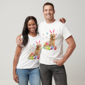 T-shirt Joyeuses Pâques Lapin Mignon Doré (Unisexe)