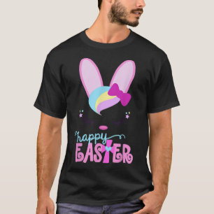 T-shirt Joyeuses Pâques Lapin Visage Endormi Filles Chréti