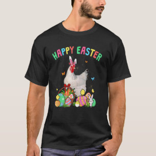 T-shirt Joyeuses Pâques Mignon Lapin Poule Avec Panier d'O