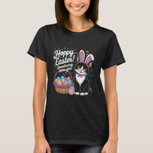T-shirt Joyeuses Pâques Somebunny Vous Aime Mignon Chat La