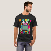 T-shirt Joyeuses Pâques Vidéo Game Lapin Manette de jeu Ga (Devant entier)
