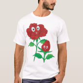 T-shirt Joyeuses roses rouges (Devant)