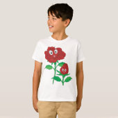 T-shirt Joyeuses roses rouges (Devant entier)