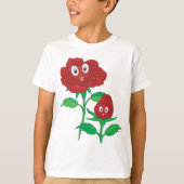 T-shirt Joyeuses roses rouges (Devant)