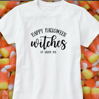 T-shirt Joyeuses sorcières d'Halloween Noir
