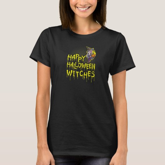 T-shirt Joyeuses sorcières Halloween (Devant)