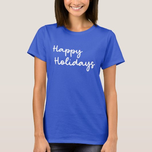 T-shirt Joyeuses Vacances Joli Script Whimsical Simple Amu (Devant)