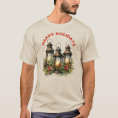 T-shirt Joyeuses vacances Lanterne d'hiver (Devant)